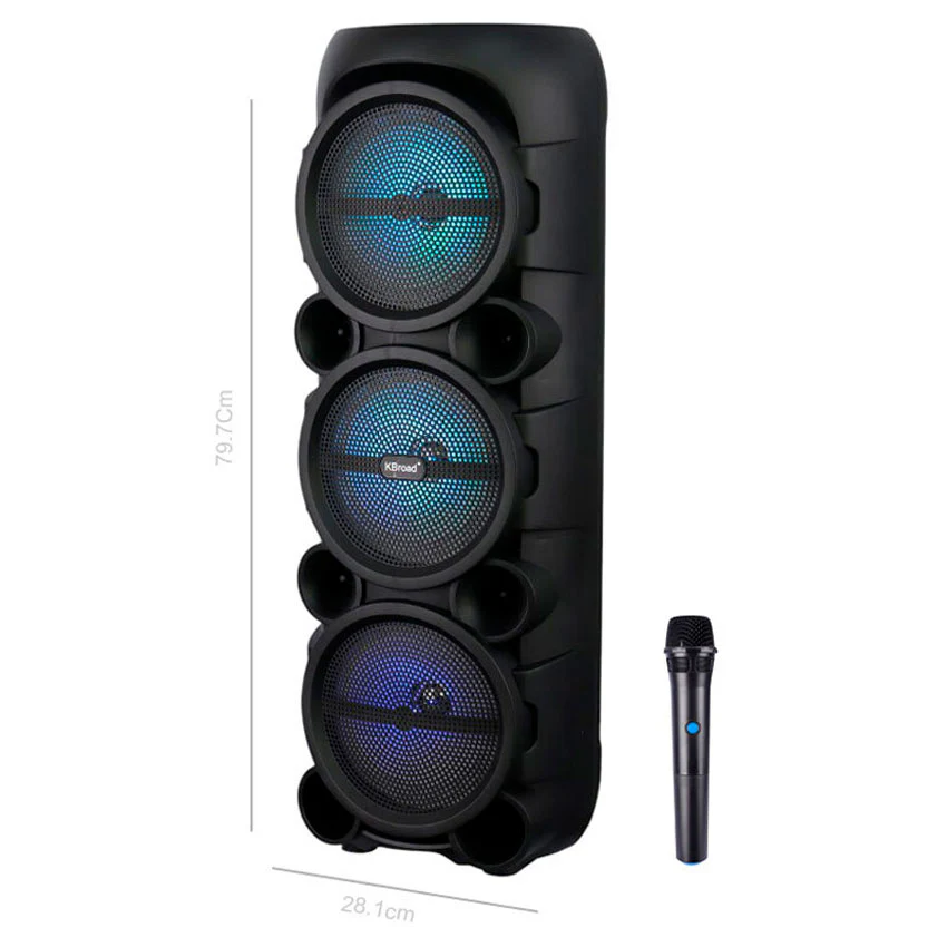 LINKBITS BAFLE 3 X 8" SONIDO PORTÁTIL Y MULTIFUNCIONAL - Imagen 4