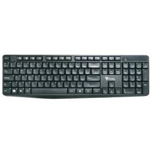 TECLADO STYLOS STPTEC4B, INALÁMBRICO, RF INALÁMBRICO + USB, NEGRO