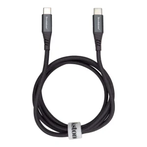 BROOKSTONE CABLE USB TIPO C A TIPO C DE 60W 1.2M GRIS