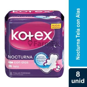 Kotex Nocturna con alas x 8 Toallas