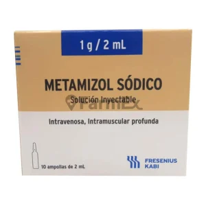 Metamizol Sódico Solución Inyectable 1 g / 2 mL x 10 ampollas "Ley Cenabast" - AGOTADO